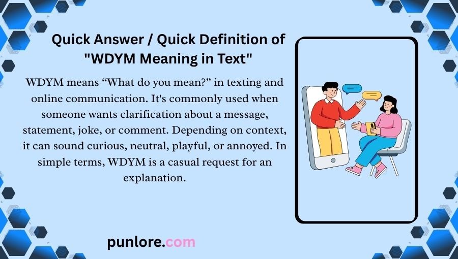 WDYM Meaning in Text