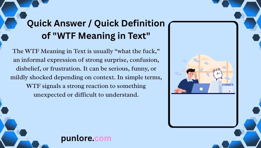 WTF Meaning in Text