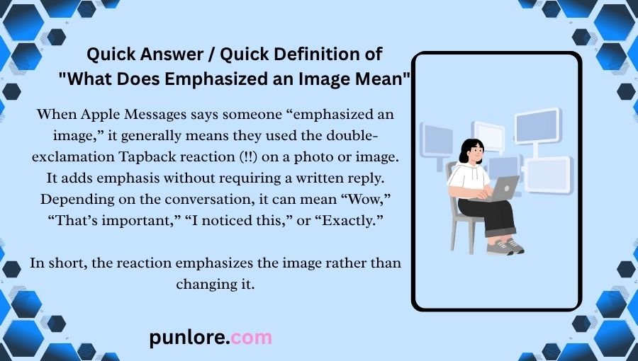 What Does Emphasized an Image Mean