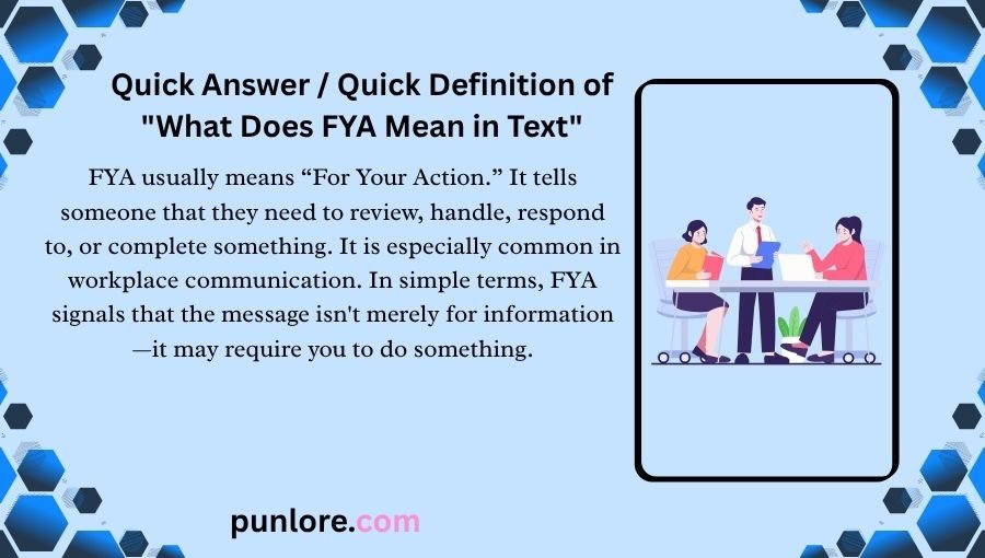 What Does FYA Mean in Text