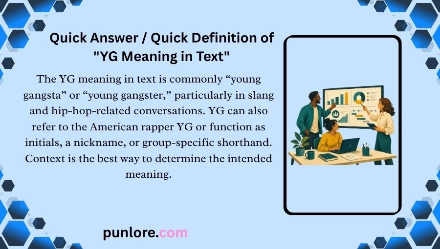 YG Meaning in Text