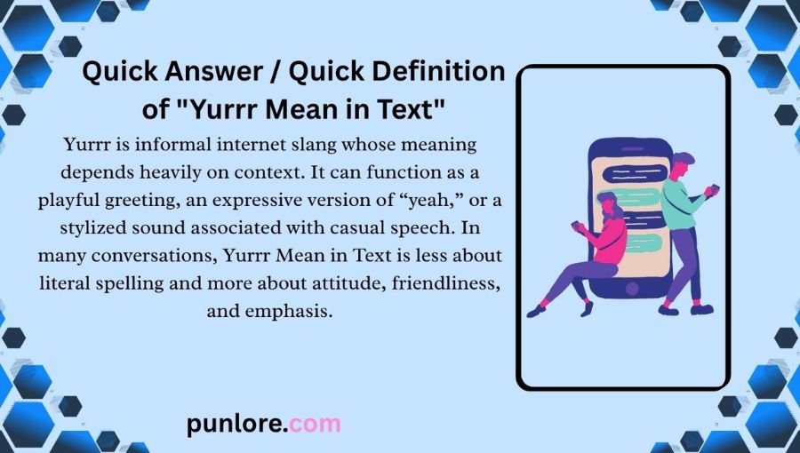 Yurrr Mean in Text